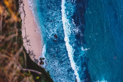 顶视图的海浪
